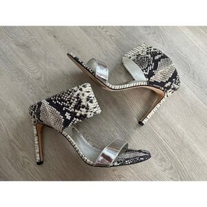 Stuart Weitzman US9 Sandals Myslide Mules Snake Stiletto Pumps